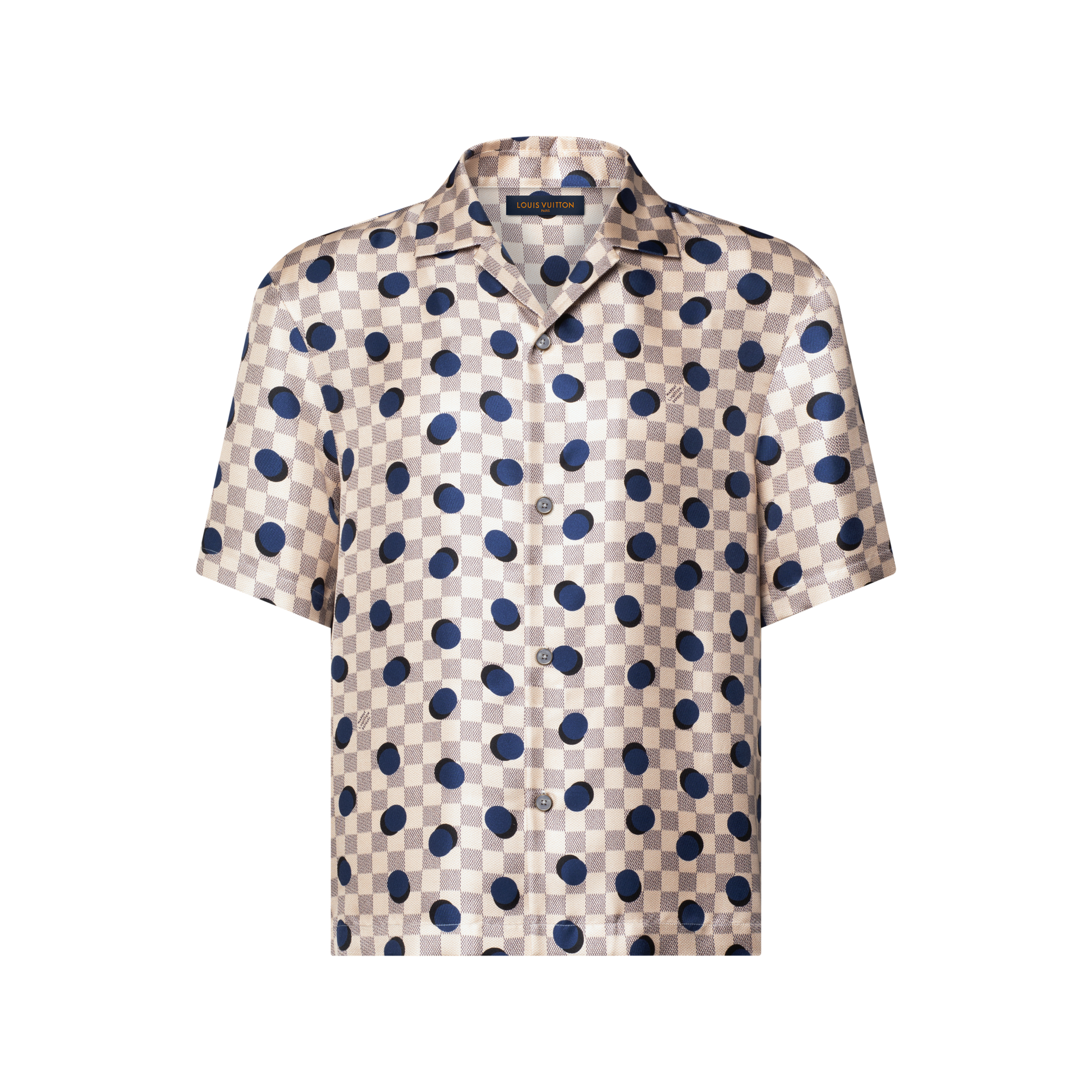 Damier Silk Short-Sleeved Shirt - Men - Ready-to-Wear | LOUIS Damier Silk Short-Sleeved Shirt - Men - Ready-to-Wear | LOUIS